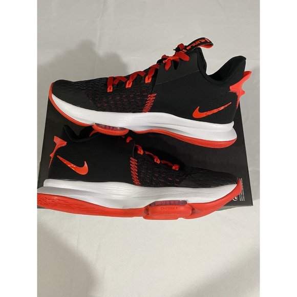 New Mens Size 12 Black Red Nike Lebron Witness V Basketball Shoes CQ9380 005